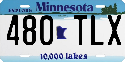 MN license plate 480TLX