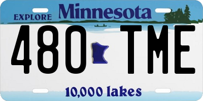 MN license plate 480TME
