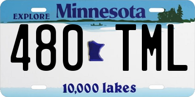 MN license plate 480TML