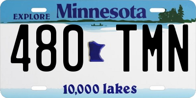 MN license plate 480TMN