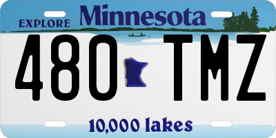 MN license plate 480TMZ