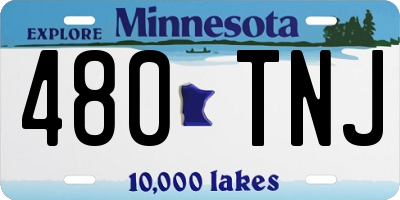 MN license plate 480TNJ