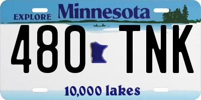 MN license plate 480TNK