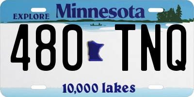 MN license plate 480TNQ