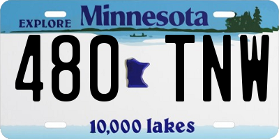 MN license plate 480TNW