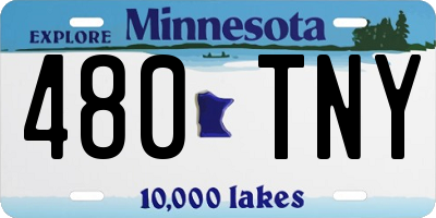 MN license plate 480TNY