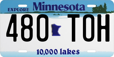 MN license plate 480TOH