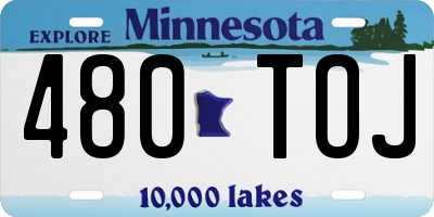 MN license plate 480TOJ