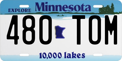 MN license plate 480TOM