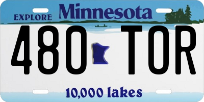 MN license plate 480TOR