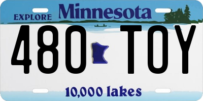 MN license plate 480TOY