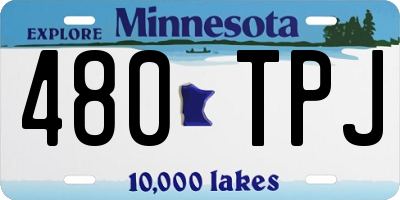 MN license plate 480TPJ