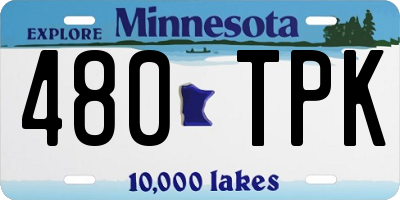MN license plate 480TPK