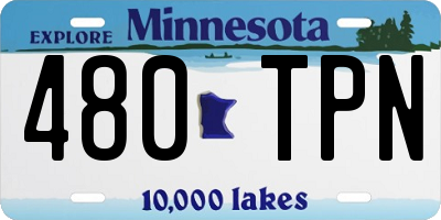 MN license plate 480TPN