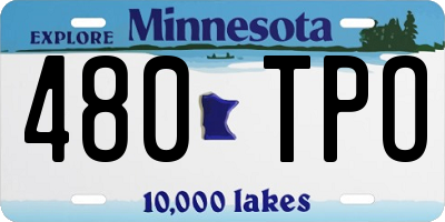 MN license plate 480TPO