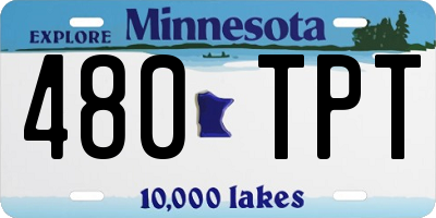 MN license plate 480TPT