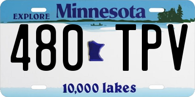 MN license plate 480TPV