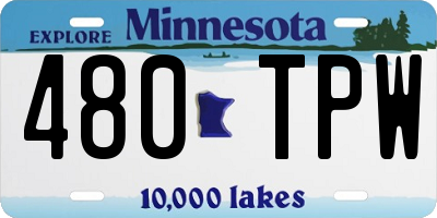 MN license plate 480TPW