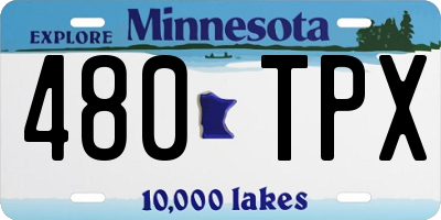 MN license plate 480TPX