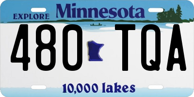 MN license plate 480TQA