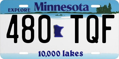 MN license plate 480TQF
