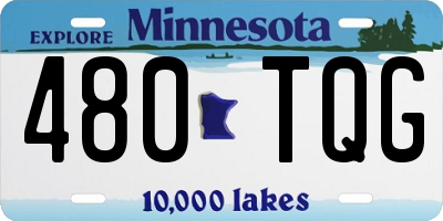 MN license plate 480TQG