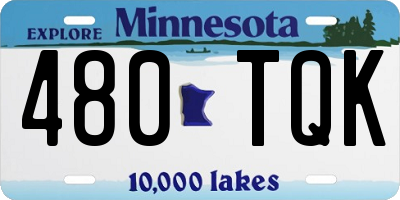 MN license plate 480TQK