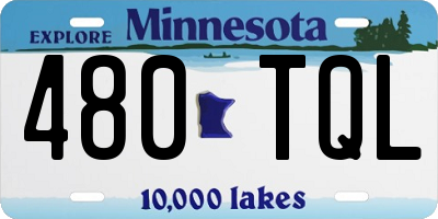 MN license plate 480TQL