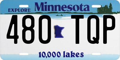 MN license plate 480TQP