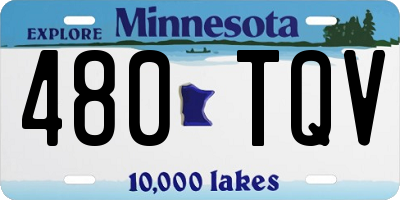 MN license plate 480TQV