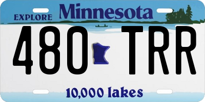 MN license plate 480TRR