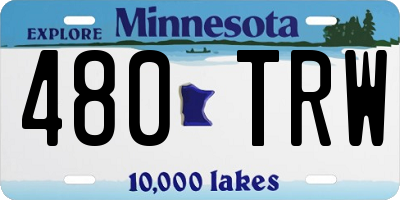 MN license plate 480TRW
