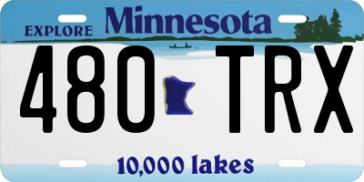 MN license plate 480TRX