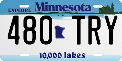 MN license plate 480TRY