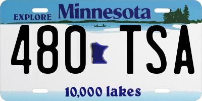 MN license plate 480TSA