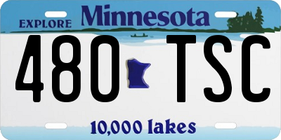 MN license plate 480TSC