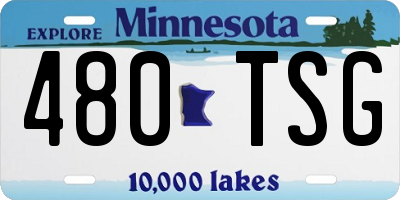 MN license plate 480TSG