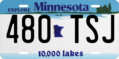 MN license plate 480TSJ