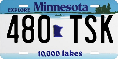MN license plate 480TSK