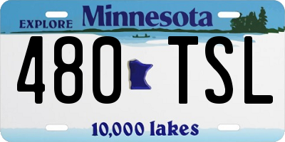MN license plate 480TSL