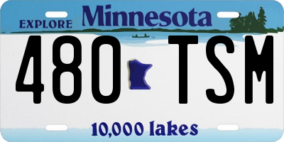 MN license plate 480TSM