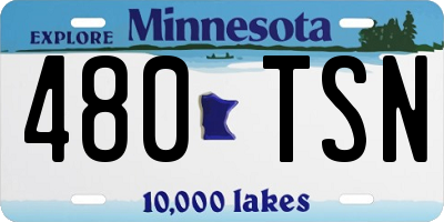 MN license plate 480TSN