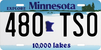 MN license plate 480TSO