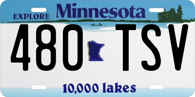 MN license plate 480TSV