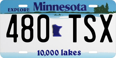 MN license plate 480TSX
