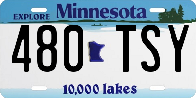 MN license plate 480TSY