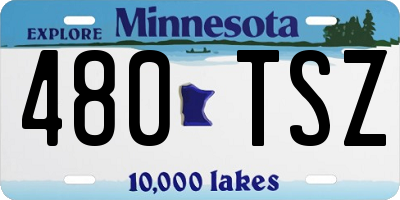 MN license plate 480TSZ