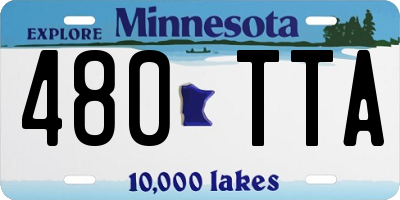 MN license plate 480TTA