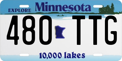 MN license plate 480TTG