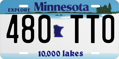 MN license plate 480TTO